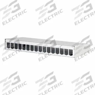 METZ CONNECT RJ45 Housing: Surface, Steel, RJ45, 16 Ports - Voice & Data Housings, Panels & Connector Components