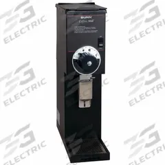BUNN Coffee Grinder: 2 lb Capacity, Single Hopper, Black, Stainless Steel (MPN 22102.0000). Key specifications — Hopper Type: Single Hopper; Voltage: 120V AC; Brand: BUNN.