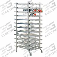 NEW AGE INDUSTRIAL Can Rack: Full Size, 8 Shelves, 288 Cans Held, Stationary, 73 in Overall Ht (MPN 1254). Key specifications — Material: Aluminum; Brand: NEW AGE INDUSTRIAL; Full Size/Half Size: Full Size; Mobile/Stationary: Stationary; NSF Certified: Yes.