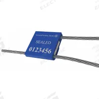 UNIVERSEAL Cable Seals: Blue, Steel, 12 in Cable Lg, 3/32 in Cable Dia, Sequential, 50 PK (MPN F250M-2 BLUE50). Key specifications — Brand: UNIVERSEAL; Marking Color: White; Marking Included: Numbers and Barcode; Marking Message: Sealed; Marking Numbering: Sequential.