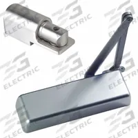 PDQ Door Closer: Parallel Mounting Type, Grade 1 - Heavy Duty, Aluminum, 12 in Lg (MPN 7101 BC SCS 689). Key specifications — Manufacturer Part Number: 7101 BC SCS 689; Brand: PDQ; Closer Series: 7100; Closer Type: Non-Hold Open; Compatible with Series: 4040; Location Use: Interior/Exterior; Spring Type: Adjustable; Product Type: Door Closer.