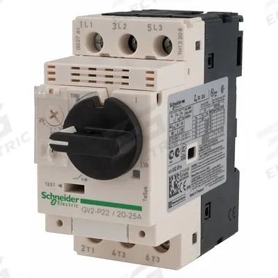 SCHNEIDER Manual Motor Starter: Non-Reversing, 3 Poles, 0.63 A, Thermal Protection - Non-Reversing Starters with Thermal Overloads