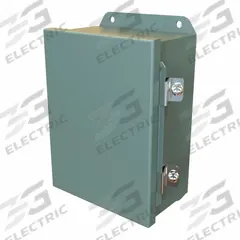 HAMMOND Electrical Enclosure: Steel, 8 in x 6 in x 4 in, NEMA 12/13/3R/4, Solid Cover, Hinged (MPN HJ863HLP). Key specifications — Closure Method: Clamps; Brand: HAMMOND; Knockouts: Not Included.