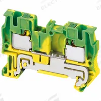 SCHNEIDER Terminal Block: DIN Rail Mounting Type, Push-In Wire Termination, 2 Wire Terminals (MPN NSYTRP42PE). Key specifications — Brand: SCHNEIDER; For Minimum Wire Size: 24 AWG.