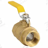 USA INDUSTRIALS Manual Two-Way Ball Valve: 1 1/4 in, Brass, Straight, FBSPT x FBSPT, Two-Piece, PTFE (MPN ZUSA-VLV-199). Key specifications — Brand: USA INDUSTRIALS; Handle: Lever.