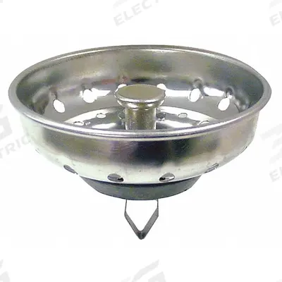 KISSLER Strainer: 3 in Overall Dia, 3 in Overall Ht, Stainless Steel, Chrome, Silver - Strainers for Sink Drains