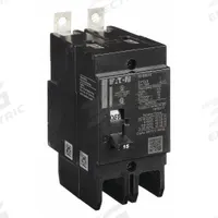EATON Miniature Circuit Breaker: 15 A, 277/480V AC, Single Phase, 14kA at 277/480V AC, 2 Poles, Std (MPN GHB2015). Key specifications — attr195951: 15 A; attr195952: 277/480V AC; attr195953: Single; attr195954: 14kA at 277/480V AC; attr195958: Standard; attr195955: Eaton Powerline Panelboards; attr211136: EATON.
