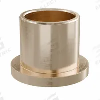 Flanged Sleeve Bearing: Bronze, SAE 841, 5/8 in Bore, 3/4 in OD, 3/4 in Lg, USDA H-1 Approved, 3 PK (MPN ECOF101212). Key specifications — System of Measurement: Inch; Lubricant Material: USDA H-1 Approved; Material Grade: SAE 841; Flange Type: Flanged; Brand: BUNTING BEARINGS.
