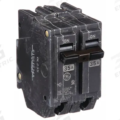 GE Miniature Circuit Breaker: THQL, 35 A, 120/240V AC, Single Phase, 10kA at 120/240V AC - THQP, THQL & THHQL Series, Plug-In GE Miniature Circuit Breakers