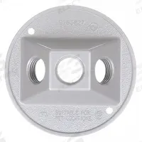 BELL Weatherproof Cover: Die-Cast Aluminum, Weatherproof Cluster, 1 Gangs, 4 1/8 in Overall Ht, 3R (MPN 5197-0). Key specifications — Brand: BELL; Color: Gray; Compatible with Product Type: Weatherproof Cluster; Mounting Orientation: Vertical.