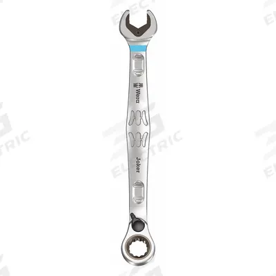 WERA Combination Wrench: Alloy Steel, Nickel Chrome, 11 mm Head Size, 6 1/2 in Overall Lg - SAE Spline Ratcheting Combination Wrenches