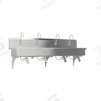 SANI-LAV Wash Station: 4 Stations, 8 in Bowl Dp, 77 in Bowl Lg, 16 1/2 in Bowl Wd, Faucet Included (MPN 58W1-0.5). Key specifications — Includes Side Splash: Side Splash Not Included; Series: Stainless Steel Wash-Station; Brand: SANI-LAV.