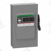 SCHNEIDER Safety Switch: Fusible, 200 A, Three Phase, 240V AC, Galvanized Steel, Indoor/Outdoor (MPN VH324NR). Key specifications — Brand: SCHNEIDER.