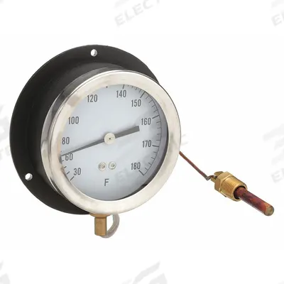 APPROVED VENDOR Analog Panel Mount Thermometer: 30°F to 180°F, ±1°F Scale Division - General Purpose Panel Mount Dial Thermometers