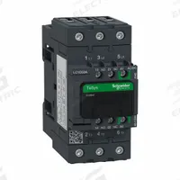 SCHNEIDER IEC Magnetic Contactor: Non-Reversing, 3 Poles, 3NO Contacts, 50 A, 120V AC/48V AC Coil (MPN LC1D50AEHE). Key specifications — Brand: SCHNEIDER; Integrated Surge Suppression: No; Nominal Coil Voltage @ 60Hz: 48V AC.