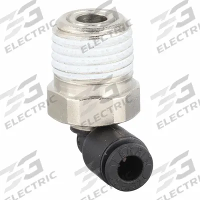 LEGRIS Push-Fit Elbow Fitting: 5/32 in OD x 1/4 in Pipe Size, Push-to-Connect x MNPT - Nylon & Nickel-Plated Brass Tube Fittings
