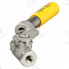 APOLLO Manual Two-Way Ball Valve: 1/4 in, Stainless Steel, Straight Valve Body, FNPT x FNPT, MPTFE (MPN 7650101A). Key specifications — Brand: APOLLO; Handle: Spring-Return Lever.