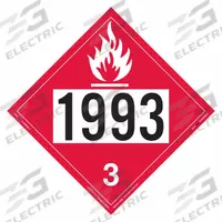 LABELMASTER Flammable Liquid Placard: 1993, 10 3/4 in x 10 3/4 in, 10 3/4 in Label Ht, Vinyl, 25 PK (MPN ZRV21993). Key specifications — Brand: LABELMASTER; Message: 1993.