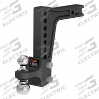 CURT Ball Mount: Universal, 2 in Compatible Ball Shank Dia, 2 in_2 5/16 in Ball Dia, Carbon Steel (MPN 45936). Key specifications — Material: Carbon Steel; Vehicle Class: Universal; Brand: CURT; Features: Adjustable Dual Ball Allows for Quick and Precise Trailer Leveling; Finish: Powder Coated; Includes: WD; Mount w/ Hitch Ball Style: Adjustable; Resistance Properties: Vibration-Resistant.