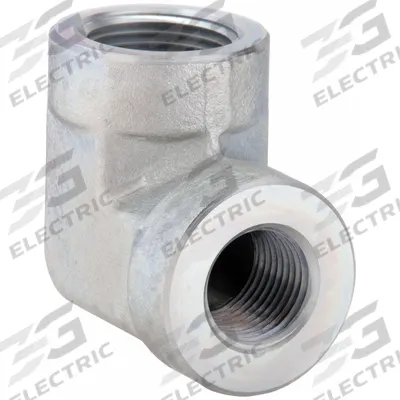 PARKER Metal Pipe Elbow: 90° Elbow, Steel, 3/8 in x 1/4 in - Hydraulic Threaded Extreme-Pressure Pipe Fittings