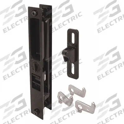 PRIME-LINE Sliding Door Lock: 15/16 in Lg, 15/16 in Wd - Recessed Handles for Sliding Doors
