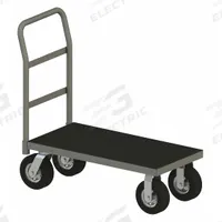 APPROVED VENDOR Platform Truck: 1,200 lb, 36 in L x 30 in W x 11 1/2 in H Deck, Solid, 12 ga Deck (MPN EPTRM30368SPN95). Key specifications — Side Panel Type: No Side Panels; Brand: APPROVED VENDOR; Color: Gray; Caster/Wheel Configuration: (2) Swivel.