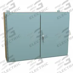 HAMMOND Electrical Enclosure: Steel, 30 in x 42 in x 10 in, NEMA 12, w/Panel, Solid Cover, Hinged (MPN 1422R10). Key specifications — Brand: HAMMOND; Closure Method: Handle; Knockouts: Not Included.