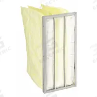 GRAINGER Pocket Air Filter: 24 in x 12 in x 18 in, MERV 14, Yellow, Synthetic, 3 Pockets (MPN 6B669). Key specifications — Display Sell UOM: EA; Brand: GRAINGER; Media Material: Synthetic; Performance Rating: MERV 14.