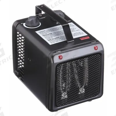 Dayton Portable Electric Heater: 1000W/1500W, Mechanical Controls/Overheat Protection - Portable Electric Desk Heaters