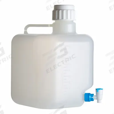 APPROVED VENDOR Carboy: 20 L, 5.28 gal, Polypropylene, 350 mm x 420 mm, Spigot - Rectangular Carboys with Spigots