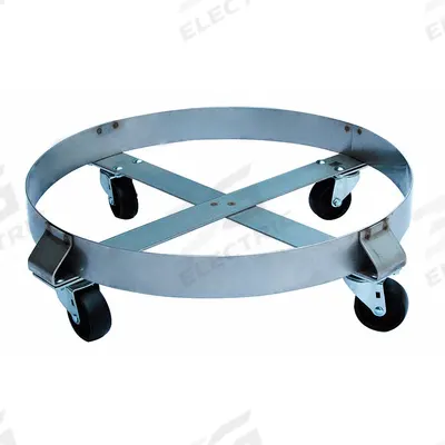 APPROVED VENDOR Drum Dolly: 800 lb Load Capacity, For 55 gal Container Capacity, Round - Cross-Brace Drum Dollies with Support Ring