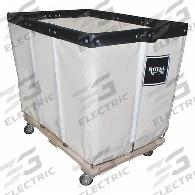 ROYAL BASKET TRUCKS Basket Truck: 7.1 cu ft, 600 lb, 30 in L x 20 in W x 20 1/2 in H, White - Basket Trucks with Permanent Abrasion-Resistant Canvas Liner