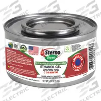 STERNO Chafing Fuel: Chafing Dishes, 2 hr, Ethanol (MPN 20612). Key specifications — Application: Chafing Dishes; Manufacturer Part Number: 20612; Product Type: Green Ethanol Gel; Fuel Type: Ethanol; Brand: STERNO; Burn Time: 2 hr.