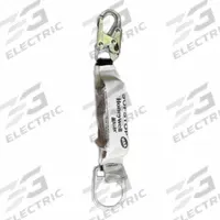 MILLER BY PIP Shock-Absorbing Lanyard: Shock Pack, Steel D-Ring, Steel Web Loop, 310 lb Capacity (MPN 948LS-Z7/18INWH). Key specifications — Brand: MILLER BY PIP; Color: White; Visual Load Indicator: Yes; Shock-Absorbing Lanyard Material: Polyester.