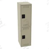 TENNSCO Wardrobe Locker: 36 in x 18 in x 60 in, Louvered, 2 Tiers, 1 Units Wide, Padlock Hasp, Tan (MPN DTS-151830-ASD). Key specifications — Brand: TENNSCO; Locker Color: Tan; Door Type: Louvered; Locker Material: Steel; Assembled: Assembled; Number Plate Included: Yes.