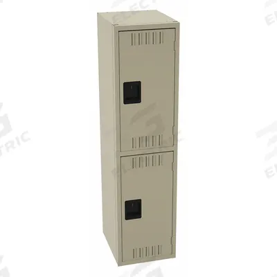 TENNSCO Wardrobe Locker: 36 in x 18 in x 60 in, Louvered, 2 Tiers, 1 Units Wide - Quiet-Close Louvered Metal Wardrobe Lockers