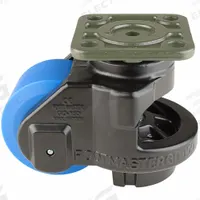 FOOT MASTER Plate Caster: Nylon Tread, 90 mm Wheel Dia, 147 mm Mounting Ht, 1,500 lb Load Capacity (MPN GD-150-F-MCD-FBL). Key specifications — Brand: FOOT MASTER; Frame Color: Black.