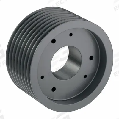 APPROVED VENDOR V-Belt Pulley: 3V650, 8 Groove, 6.5 in OD, Bushed Bore - Bushed-Bore Cast-Iron Wedge V-Belt Pulleys