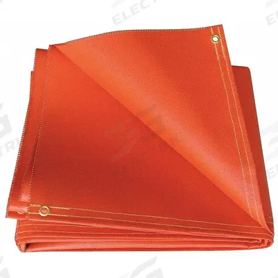 HI TEMP Welding Curtain: Silicone-Coated Fiberglass, 10 ft Ht, 12 ft Wd - Heavy-Duty Welding Curtains