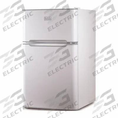 BLACK & DECKER Refrigerator: White, 3.1 cu ft Total Capacity, 2 Shelves - Mini Refrigerators
