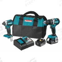 MAKITA Cordless Tool Combination Kit: 2 Tools, Hammer Drill/Impact Driver, 18 V DC Volt, LXT®, LXT® (MPN XT269T). Key specifications — attr1176460: Impact Driver.