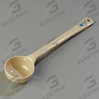 CARLISLE Measure Miser: 3 oz Capacity, Polycarbonate, Solid, Beige/Blue, NSF Certified - Portion Control Spoons