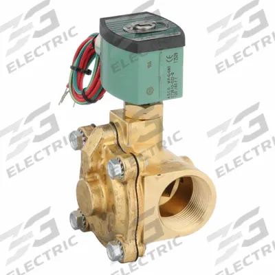 REDHAT Solenoid Valve: 2-Way, Normally Open, 1 1/4 in Pipe Size, 120V AC, Watertight - 2-Way/2-Position, Normally Open Solenoid Valves