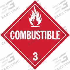 STRANCO INC DOT Container Placard: Combustible, 10 3/4 in x 10 3/4 in, 10 3/4 in Label Ht, 10 PK (MPN DOTP-0033-V10). Key specifications — Brand: STRANCO INC; Message: Combustible.