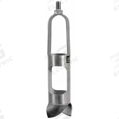 AMS Mud Auger Head: Carbon Steel Bail/Stainless Steel Cylinder, 5/8 in Connection Size - Soil Auger Accessories