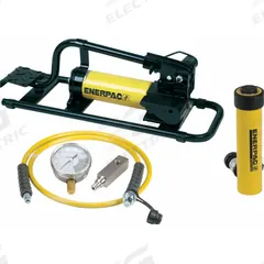 ENERPAC Ram and Pump Set: 10 ton Cylinder Nominal Capacity, 2 1/8 in Cylinder Stroke, Mfr. No. RC102 (MPN SCR102FP). Key specifications — attr96781: GP10S; attr96779: Mfr. No. RC102; attr96780: P392FP; attr98877: ENERPAC.