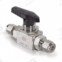 HAM-LET Manual Two-Way Ball Valve: 1/4 in, 316 Stainless Steel, Straight, Compression x Compression (MPN H-6800-SS-L-8MM-ICSS). Key specifications — Brand: HAM-LET; Handle: Lever.