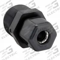 PARKER Compression Fitting Adapter: 3/8 in OD x 1/2 in Pipe Size, Compression x MNPTF, Polypropylene (MPN P6MC8). Key specifications — Standards: NSF/ANSI 51; Brand: PARKER.