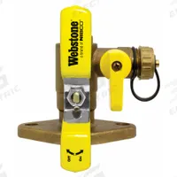 WEBSTONE Flanged Ball Valve w/Drain: 3/4 in, Brass, 600 psi Max. Op Pressure, Full Port Ball Port (MPN 40413). Key specifications — Brand: WEBSTONE; Handle Material: Steel; Includes: Adjustable Packing Glands.