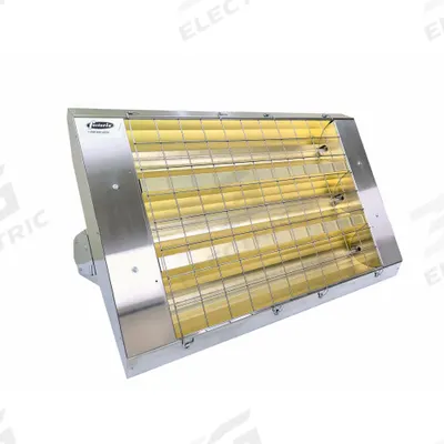 FOSTORIA Infrared Quartz Electric Heater: 7500 W Watt Output, 240V AC, 1/3 Phase - Indoor/Outdoor Suspended Infrared Radiant Electric Ceiling Heaters